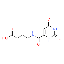 ChemSpider 2D Image | 4-{[(2,6-Dioxo-1,2,3,6-tetrahydro-4-pyrimidinyl)carbonyl]amino}butanoic acid | C9H11N3O5