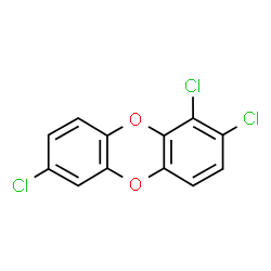 ChemSpider 2D Image | 1,2,7-Trichlorooxanthrene | C12H5Cl3O2