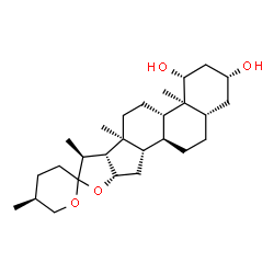 ChemSpider 2D Image | (1beta,3beta,5alpha,22xi,25S)-Spirostan-1,3-diol | C27H44O4