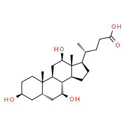 ChemSpider 2D Image | 3Beta,7beta,12beta-trihydroxy-5beta-cholan-24-oic acid | C24H40O5