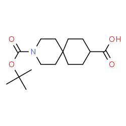 ChemSpider 2D Image | 3-(tert-Butoxycarbonyl)-3-azaspiro[5.5]undecane-9-carboxylic acid | C16H27NO4