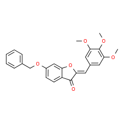 ChemSpider 2D Image | (2Z)-6-(Benzyloxy)-2-(3,4,5-trimethoxybenzylidene)-1-benzofuran-3(2H)-one | C25H22O6