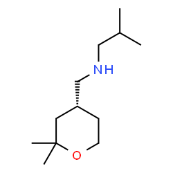ChemSpider 2D Image | N-{[(4R)-2,2-Dimethyltetrahydro-2H-pyran-4-yl]methyl}-2-methyl-1-propanamine | C12H25NO