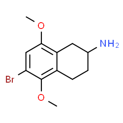 ChemSpider 2D Image | 6-Bromo-5,8-dimethoxy-1,2,3,4-tetrahydro-2-naphthalenamine | C12H16BrNO2