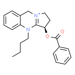 ChemSpider 2D Image | (3R)-3-(Benzoyloxy)-4-butyl-2,3,4,9-tetrahydro-1H-pyrrolo[2,1-b]quinazolin-10-ium | C22H25N2O2