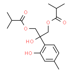 ChemSpider 2D Image | 2-Hydroxy-2-(2-hydroxy-4-methylphenyl)-1,3-propanediyl bis(2-methylpropanoate) | C18H26O6