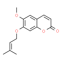 ChemSpider 2D Image | 6-Methoxy-7-[(3-methyl-2-buten-1-yl)oxy]-2H-chromen-2-one | C15H16O4