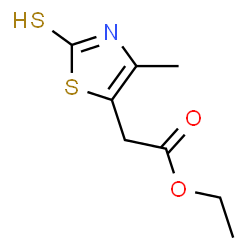 ChemSpider 2D Image | ethyl 2-(2-mercapto-4-methylthiazol-5-yl)acetate | C8H11NO2S2