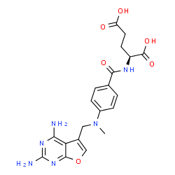 ChemSpider 2D Image | N-[4-[(2,4-DIAMINOFURO[2,3D]PYRIMIDIN-5-YL)METHYL]METHYLAMINO]-BENZOYL]-L-GLUTAMATE | C20H22N6O6