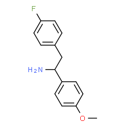 ChemSpider 2D Image | 2-(4-Fluorophenyl)-1-(4-methoxyphenyl)ethanamine | C15H16FNO