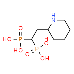 ChemSpider 2D Image | [2-(2-Piperidinyl)-1,1-ethanediyl]bis(phosphonic acid) | C7H17NO6P2