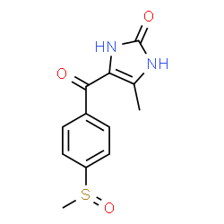 ChemSpider 2D Image | 4-Methyl-5-[4-(methylsulfinyl)benzoyl]-1,3-dihydro-2H-imidazol-2-one | C12H12N2O3S