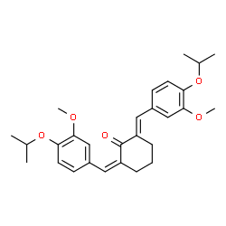 ChemSpider 2D Image | (2Z,6E)-2,6-Bis(4-isopropoxy-3-methoxybenzylidene)cyclohexanone | C28H34O5