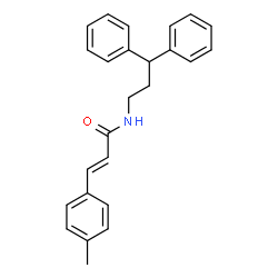 ChemSpider 2D Image | (2E)-N-(3,3-Diphenylpropyl)-3-(4-methylphenyl)acrylamide | C25H25NO