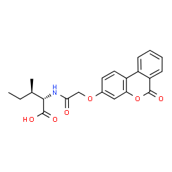 ChemSpider 2D Image | N-{[(6-Oxo-6H-benzo[c]chromen-3-yl)oxy]acetyl}-L-alloisoleucine | C21H21NO6