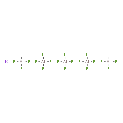 ChemSpider 2D Image | Aluminate(1-), tetrafluoro-, potassium (5:1) | Al5F20K