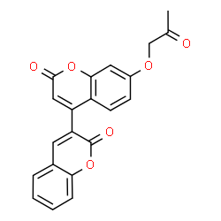 ChemSpider 2D Image | 7'-(2-Oxopropoxy)-2H,2'H-3,4'-bichromene-2,2'-dione | C21H14O6