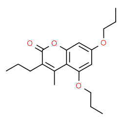 ChemSpider 2D Image | 4-Methyl-5,7-dipropoxy-3-propyl-2H-chromen-2-one | C19H26O4
