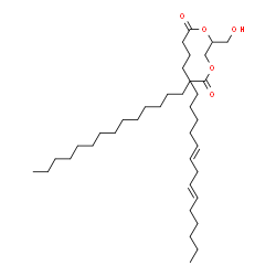 ChemSpider 2D Image | 1-Hydroxy-3-(palmitoyloxy)-2-propanyl (9E,12E)-9,12-octadecadienoate | C37H68O5