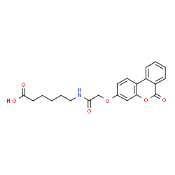 ChemSpider 2D Image | 6-({[(6-Oxo-6H-benzo[c]chromen-3-yl)oxy]acetyl}amino)hexanoic acid | C21H21NO6