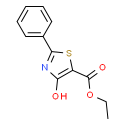 ChemSpider 2D Image | ethyl 4-hydroxy-2-phenylthiazole-5-carboxylate | C12H11NO3S