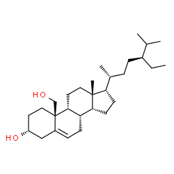 ChemSpider 2D Image | (3alpha,9beta,14beta,17alpha)-Stigmast-5-ene-3,19-diol | C29H50O2