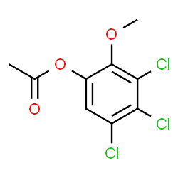 ChemSpider 2D Image | 3,4,5-Trichloro-2-methoxyphenyl acetate | C9H7Cl3O3