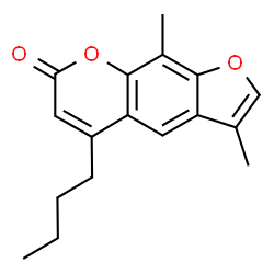 ChemSpider 2D Image | 5-Butyl-3,9-dimethyl-7H-furo[3,2-g]chromen-7-one | C17H18O3