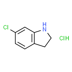 ChemSpider 2D Image | 6-Chloroindoline hydrochloride (1:1) | C8H9Cl2N
