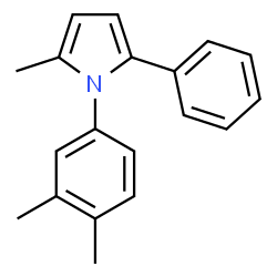 ChemSpider 2D Image | 1-(3,4-Dimethylphenyl)-2-methyl-5-phenyl-1H-pyrrole | C19H19N
