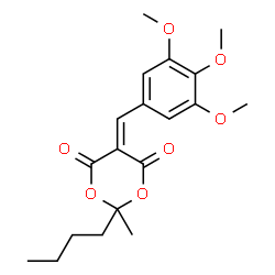 ChemSpider 2D Image | 2-Butyl-2-methyl-5-(3,4,5-trimethoxybenzylidene)-1,3-dioxane-4,6-dione | C19H24O7