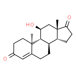 ChemSpider 2D Image | (8alpha,9beta,10alpha,11beta,14beta)-11-Hydroxyandrost-4-ene-3,17-dione | C19H26O3