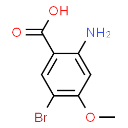 ChemSpider 2D Image | 2-Amino-5-bromo-4-methoxybenzoic acid | C8H8BrNO3
