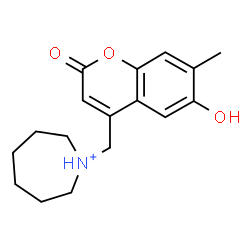 ChemSpider 2D Image | 1-[(6-Hydroxy-7-methyl-2-oxo-2H-chromen-4-yl)methyl]azepanium | C17H22NO3