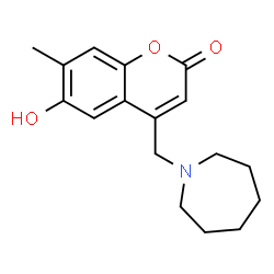 ChemSpider 2D Image | 4-(1-Azepanylmethyl)-6-hydroxy-7-methyl-2H-chromen-2-one | C17H21NO3