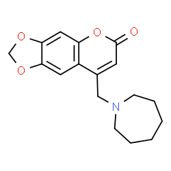 ChemSpider 2D Image | 8-(1-Azepanylmethyl)-6H-[1,3]dioxolo[4,5-g]chromen-6-one | C17H19NO4