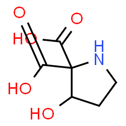ChemSpider 2D Image | 3-Hydroxy-2,2-pyrrolidinedicarboxylic acid | C6H9NO5