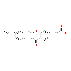 ChemSpider 2D Image | {[3-(4-Ethoxyphenoxy)-2-methyl-4-oxo-4H-chromen-7-yl]oxy}acetic acid | C20H18O7
