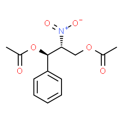 ChemSpider 2D Image | (1R,2R)-3-Acetoxy-2-nitro-1-phenylpropyl acetate | C13H15NO6