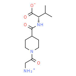 ChemSpider 2D Image | (2S)-2-({[1-(Ammonioacetyl)-4-piperidinyl]carbonyl}amino)-3-methylbutanoate | C13H23N3O4