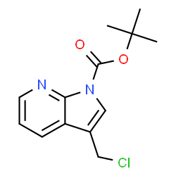 ChemSpider 2D Image | tert-Butyl 3-(chloromethyl)-1H-pyrrolo[2,3-b]pyridine-1-carboxylate | C13H15ClN2O2