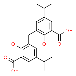 ChemSpider 2D Image | 3,3'-Methylenebis(2-hydroxy-5-isopropylbenzoic acid) | C21H24O6