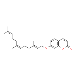 ChemSpider 2D Image | 7-{[(2E,6Z)-3,7,11-Trimethyl-2,6,10-dodecatrien-1-yl]oxy}-2H-chromen-2-one | C24H30O3