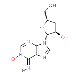 ChemSpider 2D Image | 3'-Deoxy-1-hydroxyadenosine | C10H13N5O4