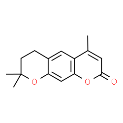 ChemSpider 2D Image | 4,8,8-Trimethyl-7,8-dihydro-2H,6H-pyrano[3,2-g]chromen-2-one | C15H16O3