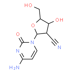 ChemSpider 2D Image | 4-Amino-1-(2-cyano-2-deoxypentofuranosyl)-2(1H)-pyrimidinone | C10H12N4O4