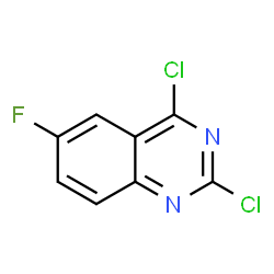 ChemSpider 2D Image | 2,4-Dichloro-6-fluoroquinazoline | C8H3Cl2FN2