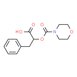 ChemSpider 2D Image | 2-[(4-Morpholinylcarbonyl)oxy]-3-phenylpropanoic acid | C14H17NO5