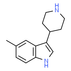 ChemSpider 2D Image | 5-Methyl-3-piperidin-4-yl-1H-indole | C14H18N2