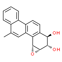 ChemSpider 2D Image | (1R,2S,3S,4R)-6-methylchrysene-1,2-diol-3,4-epoxide | C19H16O3